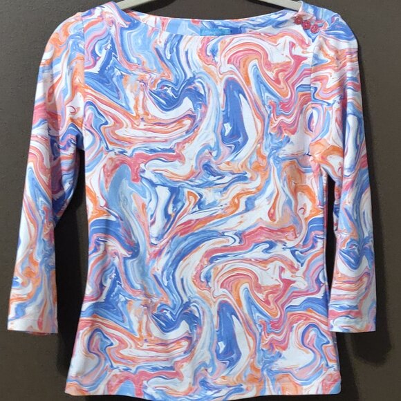 J. Mclaughlin Wavesong Boatneck Catalina Cloth Top SIZE XS - Picture 1 of 5